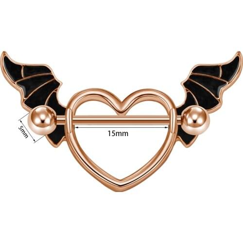Nipple Rings Barbell Bat Nipple Bars Nipple Piercing Surgical Steel Body Piercing Jewelry2-4PCS 14G 316L Surgical Steel