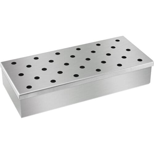 Smoker Box for Wood Chips Stainless Steel BBQ Wood Pellet Grill Smoke Generator