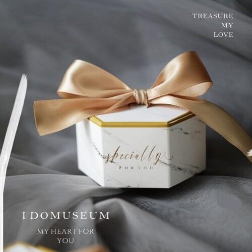 New Europe Marble Style Gift Box Baby Shower Birthday Party Candy Sweet Chocolate es Wedding Favors Decoration