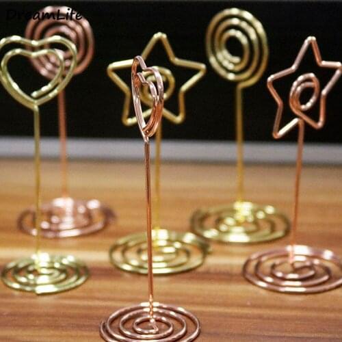 Creative with a note pad clip card holder wedding love five-pointed star seat clip