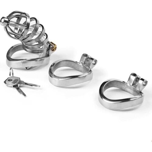 Stainless Steel Cock Cage Metal Chastity Cage With Urethral Plug Penis Ring Cock Lock Bdsm Male Chastity Device Sex Toys For Men