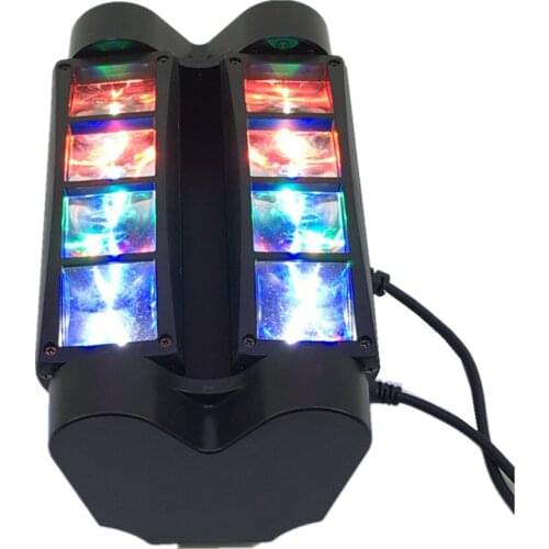 Mini LED 8x10W RGBW Moving Head Light LED Spider Beam Stage Lighting DMX 512 Spider Light Good for DJ Nightclub Party