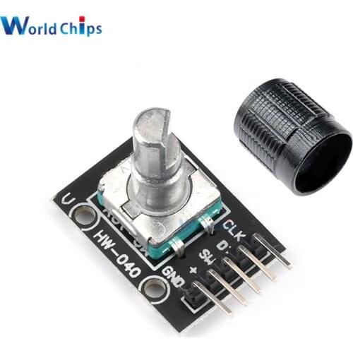 10pcs/lot KY-040 360 Degrees Rotary Encoder Module with 15×16.5 mm Potentiometer Rotary Knob Cap for Arduino Brick Sensor Switch