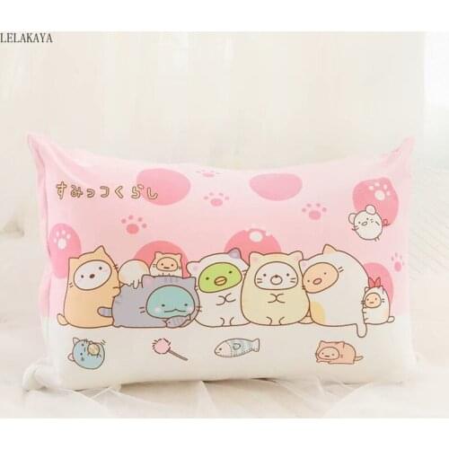 45x65cm Cute Cartoon Sumikko Gurashi Soft Pillowcase Creative Printing Corner Bio Creature Plush Toy Bedroom Pillow Case Cover