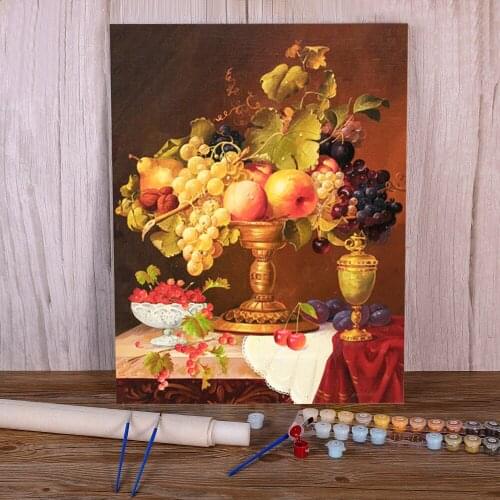Fruit Landscape Coloring By Numbers Painting Complete Kit Oil Paints 50*70 Painting On Canvas Home Decor Crafts For Handicraft