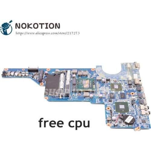 NOKOTION 636372-001 For HP Pavilion G4T-1000 G7 G7T-1000 G4 G4-1000 Laptop Motherboard DA0R12MB6E0 HM55 HD6470M 1GB Free CPU