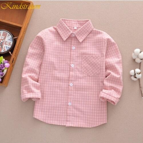 Kindstraum 2020 New Boys & Girls Plaid Shirts High Cotton Children Bottons Clothes Autumn Full Length Wear for Kids DC178