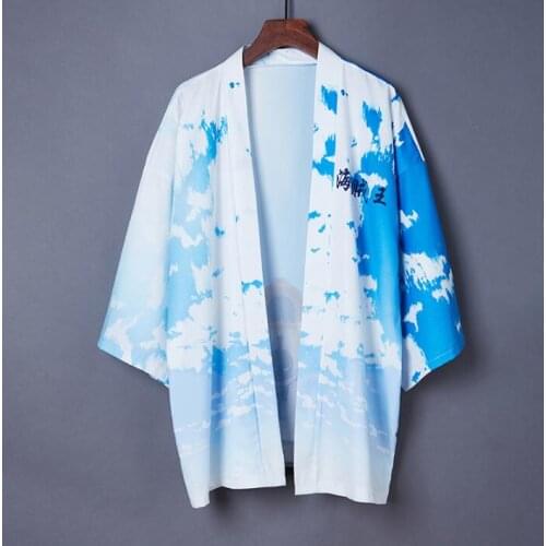 2020 Anime ONE PIECE New Sun-proof Coat Japanese Summer Kimono Chiffon Cardigan Three Quarter Sleeves Loose Thin Outer Garment