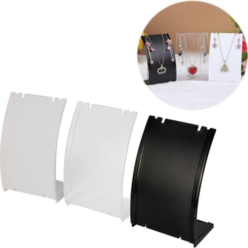 Earring Necklace Display Stand Plastic Pendant Necklace Chain Earring Bust Neck Plastic Display Stand Holder Showcase