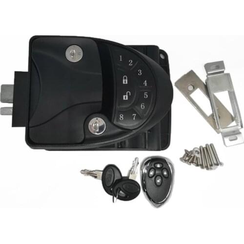 RV Remote Lock Camper Caravan Trailer Entry Door Lock Latch Knob Deadbolt Password lock, RV, remote control, waterproof