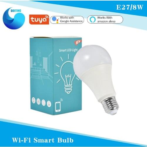 Smart E27 8W Wi-Fi LED Light Bulb Works With Tuya Dimmable Smart Light for Tmall Genie, IFTTT, Google, ALEXA