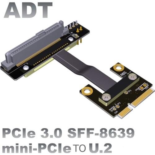 Riser U.2 Interface U2 SFF-8639 to mini Pcie Transfer Extension Data Gen3.0 Cable For U.2 NVME SSD mpcie extend cable