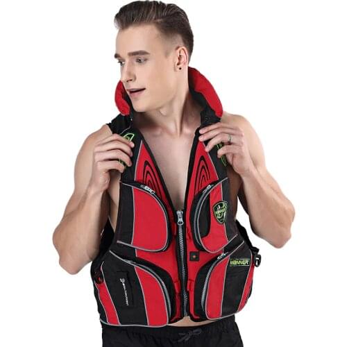 Outdoor Sport Fishing Vest Men Breathable Swimming Life Jacket Safety Waistcoat Survival Utility Hunting Vest Colete Salva-Vidas