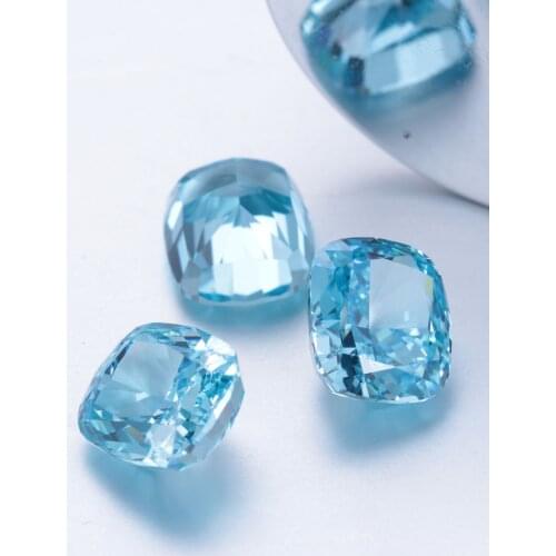 Zhanhao Wholesale Radiant Cut Loose Gemstone For Diamond Jewelry Making Simulant Blue ZIRCON