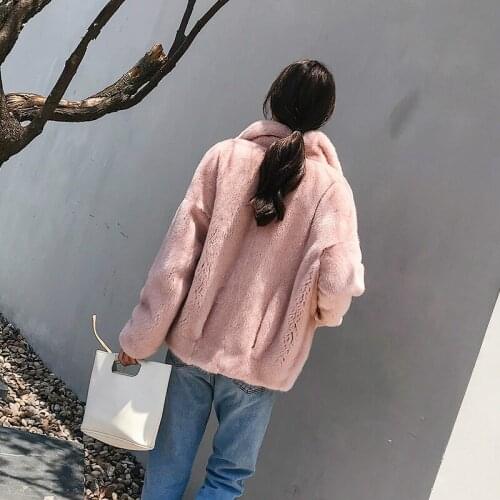 Jackets Women Winter Genuine Warm Thick Furry Mink Fur Coats 2020 Top Quality Campera Mujer Invierno 845 MF472