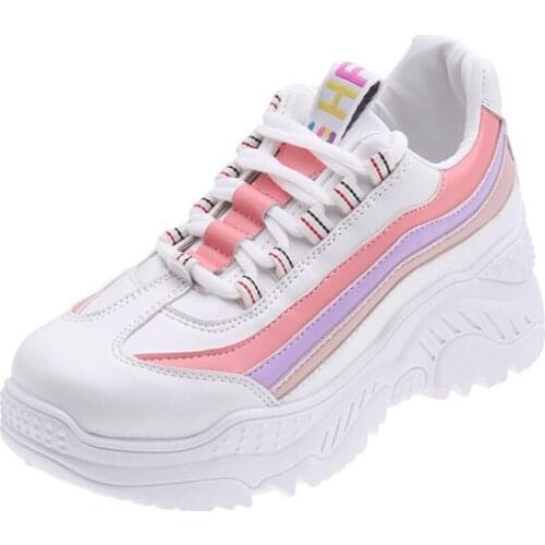 Platform Shoes Women High Top Sneakers Spring Autumn Comfort Casual Shoes Ladies Vulcanized Shoes Chunky Sneaker Tenis De Mujer