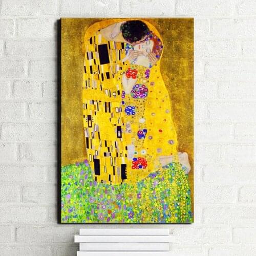 Famous Figure Painting, Gustav Klimt Kissfull drill diamond painring Wall Art Picture Embroidery For Living Room Home Decoration