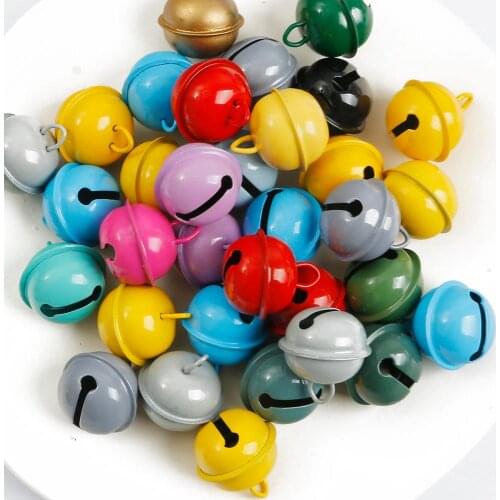 10PCS Colorful Iron Christmas Bells Beads Jingle Bells Party Christmas Tree Decoration Pendants DIY Crafts Handmade Accessories