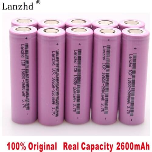 10pcs/lot 100% Original 18650 3.7V 2600mAh For Samsung 18650 26F Rechargeable Li-ion Battery Real Capacity ICR18650 Batteries
