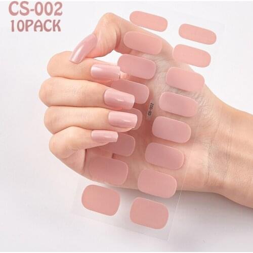 10Pcs Glitter Sequins Nail Wraps DIY Polish Sticker Strips Adhesive Shine Nail Art Stickers Manicure for Women Girls Gift