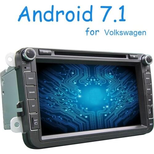 2 din Android 7.1 Qual Core 1GB RAM Car DVD for VW Passat CC Polo GOLF 5 6 Touran EOS T5 Sharan Jetta Tiguan GPS Radio bt