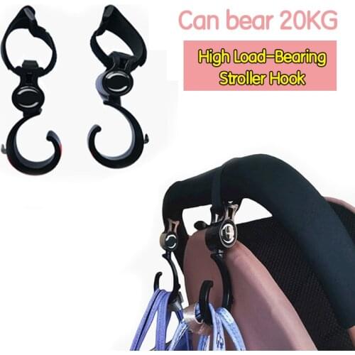 2pcs Baby Hanger Baby Bag Stroller Hooks Multi Purpose Pram Rotate 360 Degree Baby Car Seat Accessories Strollers Organizer