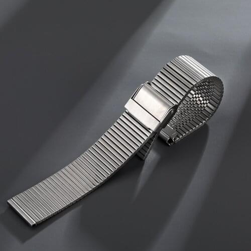 20MM Stainless Steel Metal Slim Band Replacement For Fitbit Versa/Versa 2/ Versa Lite Edition (Silver)