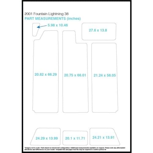 2001 Fountain Lightning 38 Cockpit Pad Boat EVA Teak Decking 1/4" 6mm