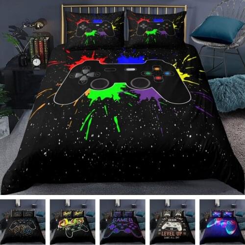 2021 New Design 3d Digital Gamer Printed Duvet Cover Set 1 Quilt Cover + 1/2 Pillowcases Single Twin Double Full Queen King