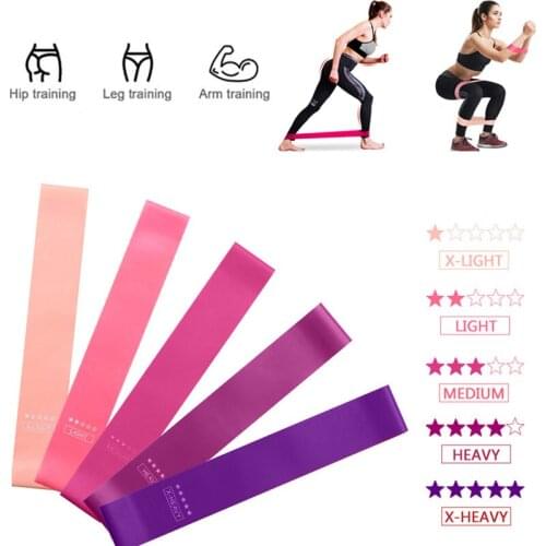 5PCS Yoga Resistance Bands Training Portable Fitness Equipment Exercise Gym Strength Pilates Sport Rubber Bands Body Building