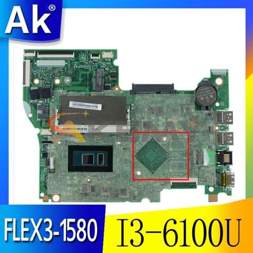 Akemy 448.06701.0011 For Lenovo FLEX3-1580 YOGA 500-15ISK Notebook Motherboard CPU I3 6100U DDR3 100% Test Work