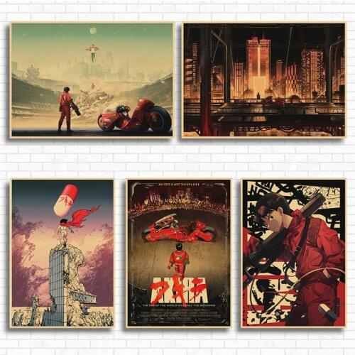 Akira Anima Vintage Poster Decorative Painting Home Wall Decoration Kraft Paper Poster Bedroom Bar Club Decoration