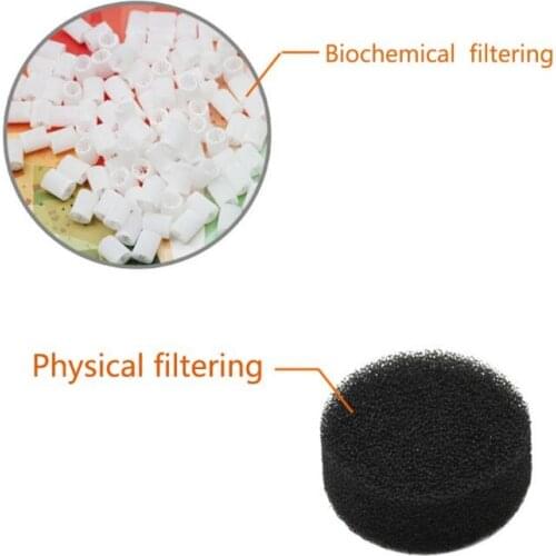 Aquarium Fish Tank Fluid Moving Bed Filter Bubble With Air Stone Sponge Filters H58C