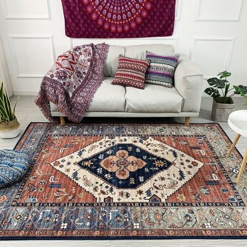 American Retro Ethnic Style European Classical Doormat Bedroom Living Room Bedside Carpet Floor Mat