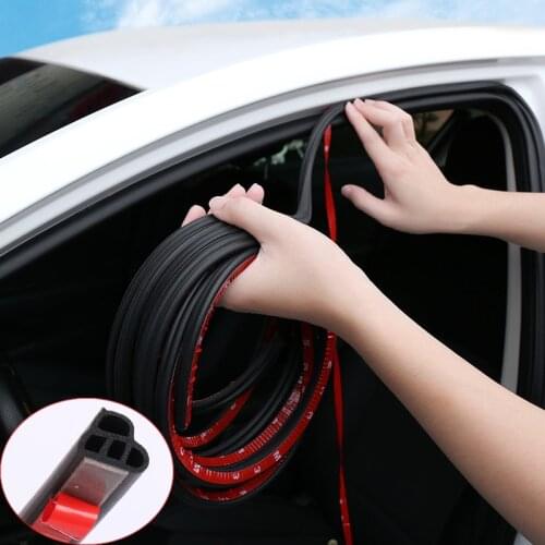 Car Door Rubber Seal Strips Double Layer Sealing Stickers For Audi A3 A4 A5 A6 A7 A8 B6 B7 B8 C5 C6 TT Q3 Q5 Q7 S3 S4