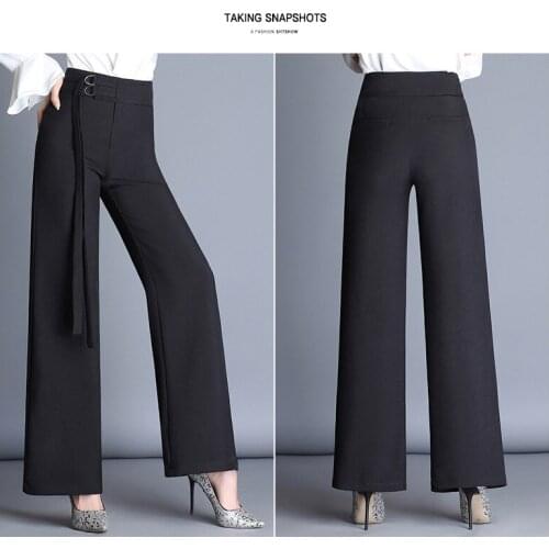 Modern Dance Pants Female Adult Wide Leg Rumba Dancing Pants Lady Ballroom Dance Wear GB Ballroom Dance Wear Belt B-6878