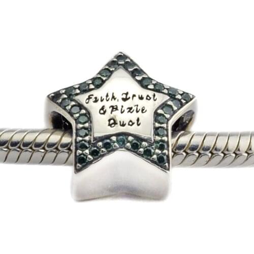 Popular Beads For Jewelry Making Tinker Bell Star Charm Fits Beaded Chains Bracelets For Woman DIY Sterling Silver Jewelry