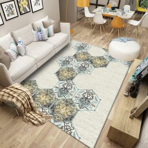 European style home living room carpet light luxury visual abstract bedroom carpet custom rectangular carpet machine washable cu