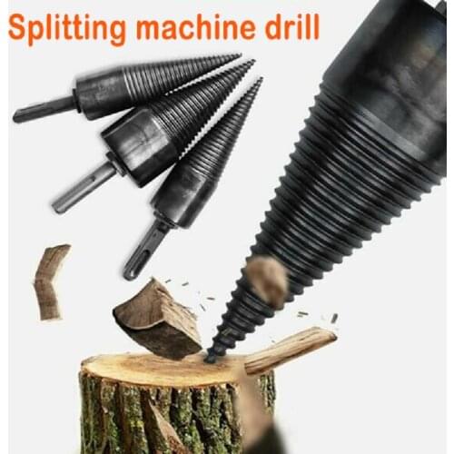 Shank Firewood Drill Bit Log Splitter Faster Drilling Step Drill Bit Wood Splitter Drill Heavy Duty Drill Screw Cone WWO