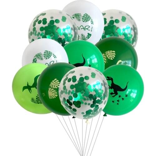 10pcs/lot 12inch Dino Birthday Balloons Dinosaur Jungle Wild Animal Party ROAR Latex Balloons Kids Birthday Party Air Ballon