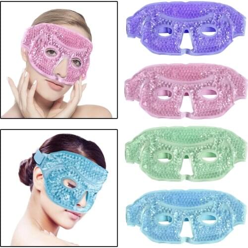 Ice Face / Eye Mask for Woman Man Gel Beads Ice Mask Get Rid of Eyes Spa Wrap Puffiness Cold Face Eye Mask Reusable Gel Mask