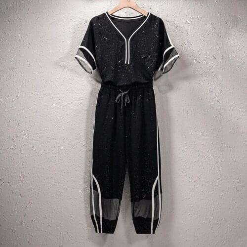 Single/Two-Piece Summer Large Size Dress Large Girls Casual Fashion Loose Slimming Mesh Stitching Two-Piece Set