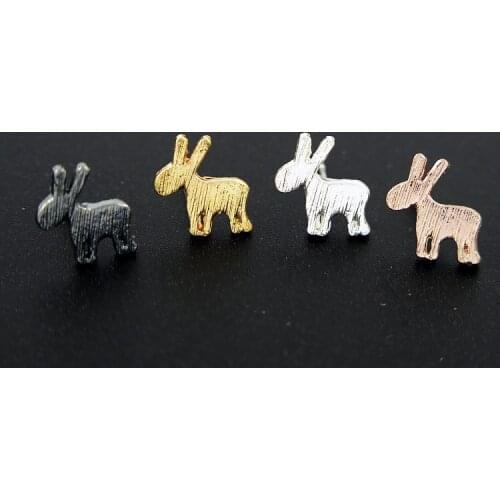 Fashion Tiny Cute donkey Mini Elks Deer Reindeer Stud Earrings For Women Girl Christmas Style Brincos Jewelry Gift