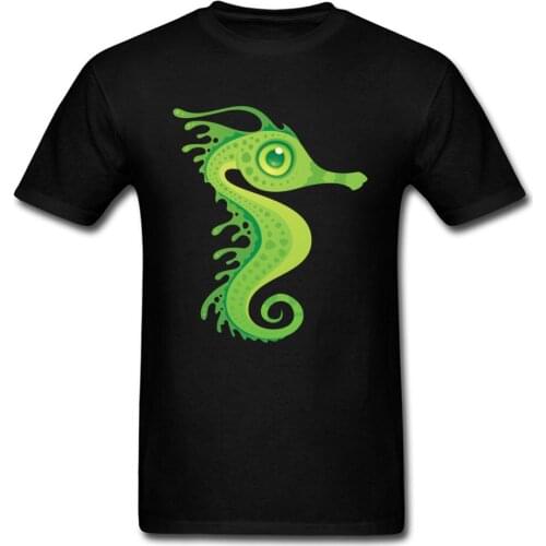 Leafy Sea Mens Tshirts Unique T-shirts Cute Dragon Seahorse Top T Shirt Summer Autumn Tee Round Neck 100% Cotton Fabric Clothes