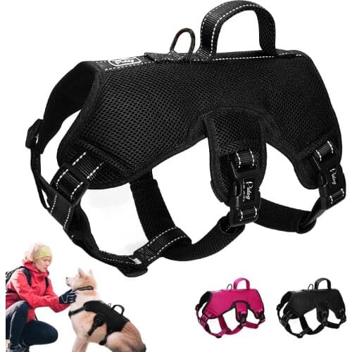 Didog Nylon Mesh Dog Harness Reflective Quick Control Medium Large Big Dogs Sport Lift Harnesses For Training Pet Vest M L