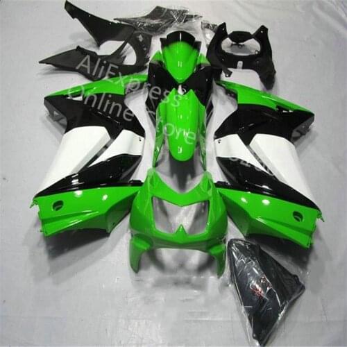 Custom Motorcycle Fairing For Kawasaki Ninja 250r 2008 - 2014 ZX250R 08 -14 green white black Fairing kit
