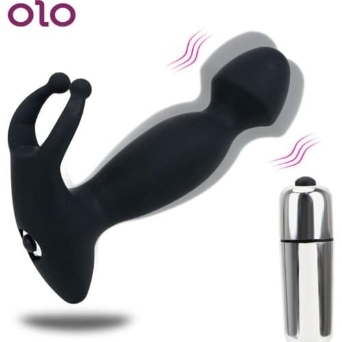 OLO Anal Dildo Vibrator Anal Butt Plug Silicone Prostate Massager Masturbation G-spot Stimulator Sex Toys for Men Women Gay