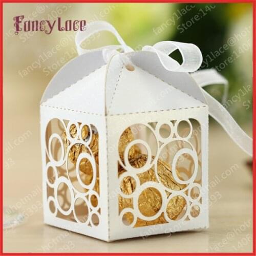 Wholesale Party Decorations Gift Boxes Bubble Shape Customized, Elegant Laser Cut Bubble Cute Paper Box party show gifts, 50PCS