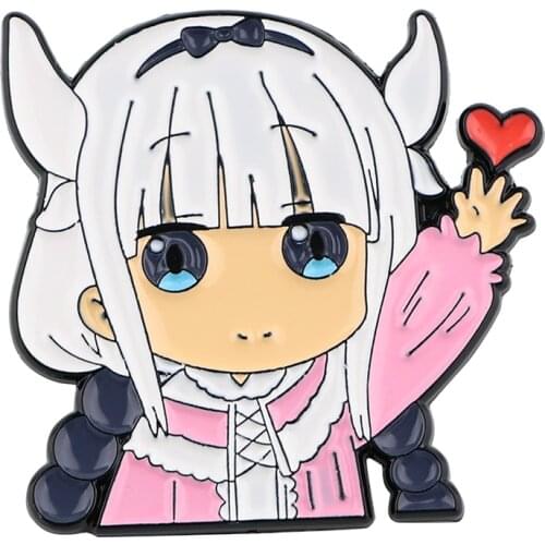 PF1156 Anime Miss Kobayashis Dragon Maid Enamel Lapel Pin Badge Pins for backpacks Clothes Decoration Jewelry Gifts for Fans