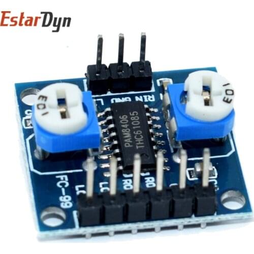 PAM8406 Digital Amplifier Board With Volume Potentiometer 5Wx2 Stereo M70